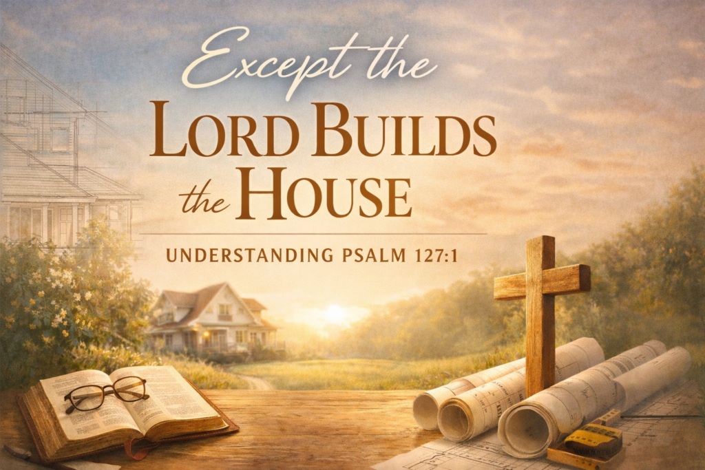 except the lord builds the house