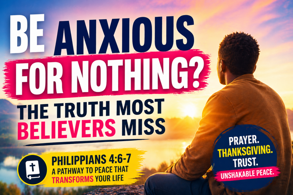 be axious for nothing