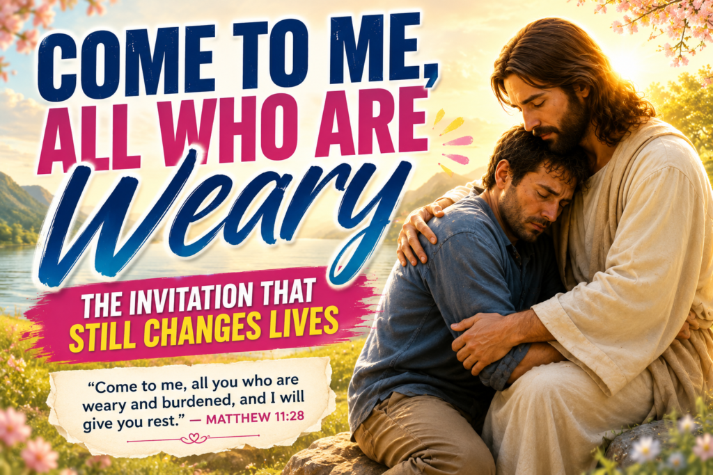 Matthew 11:28 - Come unto Me, All Who Are Weary come to me all who are weary