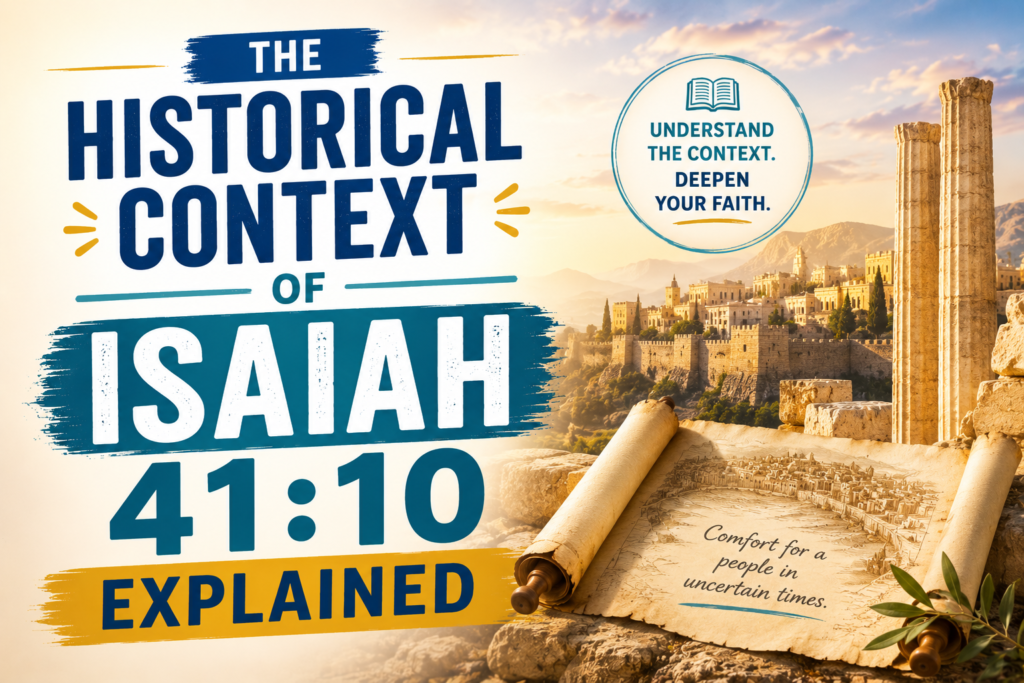 The Historical Context of Isaiah 41:10 Explained the historical context of isaiah 41 10
