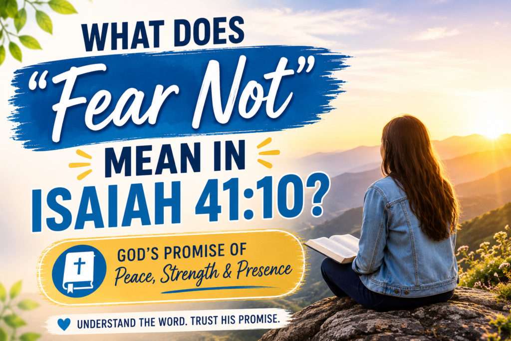 What Does “Fear Not” Mean in Isaiah 41:10? what does fear not mean